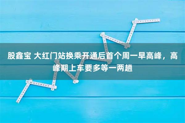 股鑫宝 大红门站换乘开通后首个周一早高峰，高峰期上车要多等一两趟